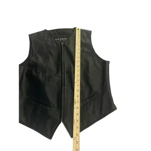 Wilsons The Leather Experts Sleeveless Vest Full Zip L Black Moto thumbnail 6