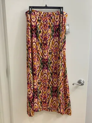 Vince Camuto Boho Ikat Print Maxi Skirt Size L thumbnail 2