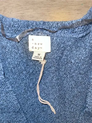 a new day Women's Blue Open Front Long Cardigan thumbnail 3
