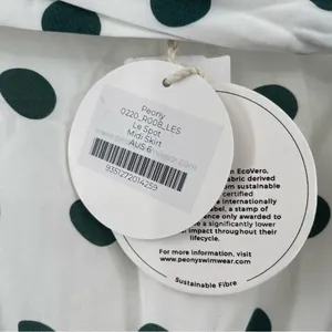 PEONY Le Spot Maxi Skirt SZ 2 Green Polka Dot Thigh High Slit eco-Conscious NWT thumbnail 5
