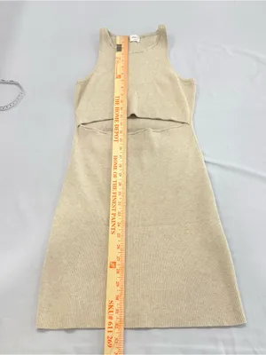 Aritzia WILFRED FREE‎ Bodycon Cut-Out Ribbed Eco Knit Mini Dress Large thumbnail 5
