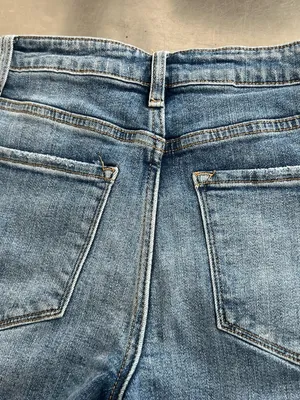 VERVET Women’s Medium Wash High-Rise Wide-Leg Stretch Blue Jeans - Size 26 VGUC thumbnail 4