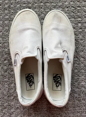 White Vans Slip-On Women’s 10 thumbnail 1