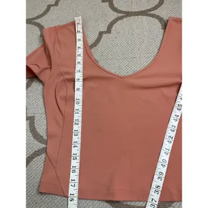 lululemon Align V-Neck Long Sleeve Shirt Pink Savannah Size 10 Nulu Athleisure thumbnail 3