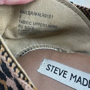 Steve Madden Mailer MALR01S1 Leopard Print Slip on sneaker Shoe Size 8 Knit Top thumbnail 6