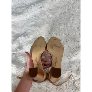 Sam Edelman Odila Rose Gold Scalloped Block Heel Sandals 6.5 Wedding thumbnail 2