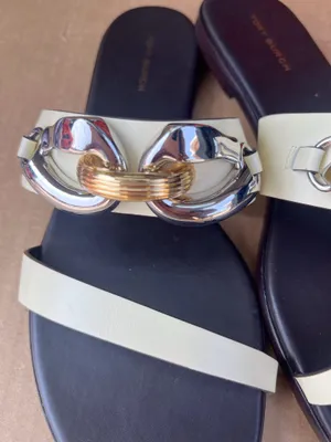 Sandals Mules Tory Burch Jessa Two Band Leather Sandal – Size 7M thumbnail 4