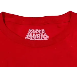Nintendo Super Mario Long Sleeve T-Shirt Red Tee Crew Neck Video Game thumbnail 3