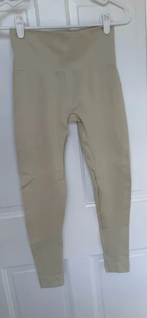 SET Active Sculptflex Seamless Leggings Beige Taupe‎ Size Small thumbnail 1
