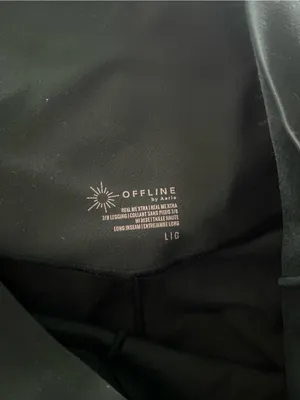 Offline by Aerie Dark Forest Green High Waisted Leggings Large Crossover thumbnail 6