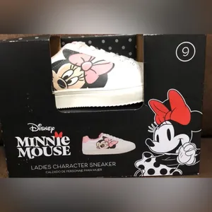 Disney Minnie Mouse White Pink Athletic Sneakers NWT - no box thumbnail 3