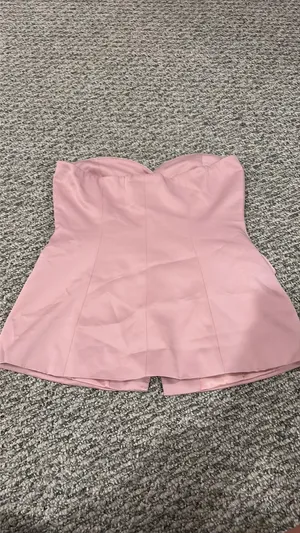 ZARA Strapless Button Down Top thumbnail 4