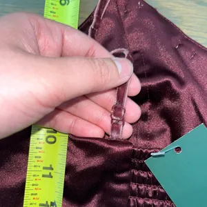 wild fable Wine Satin Floral-Trim Crop Cami thumbnail 6
