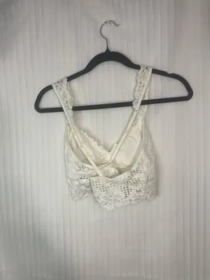 aerie Cream Crochet Lace Bralette thumbnail 3