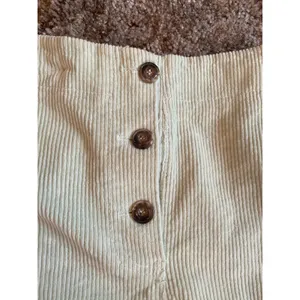 Don't Ask Why Brandy Melville Light Green Corduroy Button Front Mini Skirt OS thumbnail 2