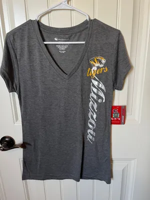 Colosseum Mizzou Tigers Women's V-Neck T-Shirt thumbnail 1