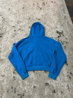 Skims Light French Terry Zip Up Hoodie Size Small in Mykonos thumbnail 3