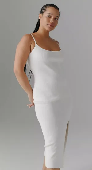Brand new Urban Outfitters White maxi dress with side slit thumbnail 3
