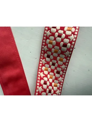 Eddie Bauer Medium Red and White Patterned Belt thumbnail 4