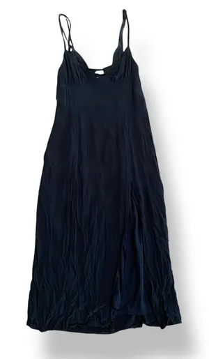 Urban Outfitters Dara Lace Trim Midi Dress Womens Size XS Black‎ Date Party thumbnail 1