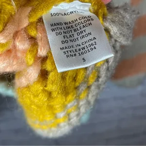By together knit stripedsoft sweater‎ oversized size small boho colors thumbnail 2