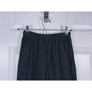 Abercrombie & Fitch Gemma Linen Blend Wide Leg Pant Size XXS Short Black Minimal thumbnail 5