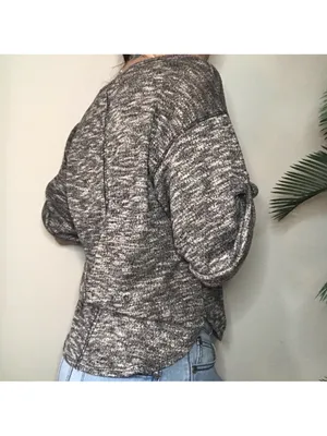 📦 Free People Beach Marled Grey Pullover Sweater thumbnail 4
