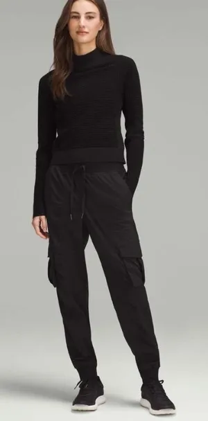 LULULEMON Dance Studio Relaxed-Fit Mid-Rise Cargo Jogger In‎ Black Size Large thumbnail 1