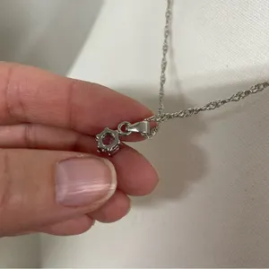 Blue Rhinestone & Silver Tone Necklace Costume Jewelry thumbnail 6