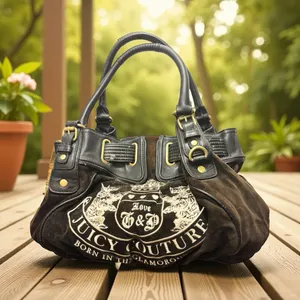 Juicy Couture Vintage Couture Daydreamer Bag Scottie Dog Brown Velour thumbnail 3