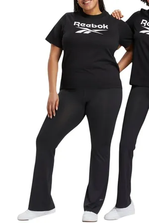 NWT Reebok Womens Graphic Big Logo Tee HB2271 Black S thumbnail 1