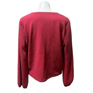 Madewell Women's XL Red V-Neck Wrap Blouse Long Sleeve Casual Top thumbnail 10
