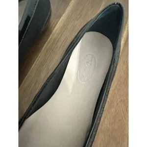 Talbots Black Patent Cap Toe Classy Leather Ballet Flats w bow sz 6 EUC thumbnail 4