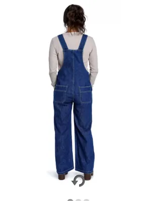 Molly Yeh Women's Easy Denim Overalls Plus Size 2X Wide leg adjustable straps thumbnail 8