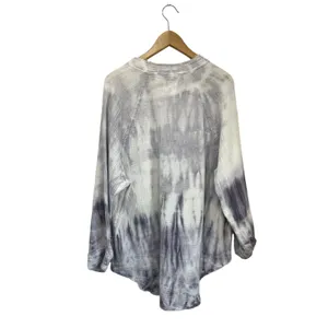 Aerie Blue Gray Tie Dye Button Front‎ Cotton Oversized Shirt Size M thumbnail 2