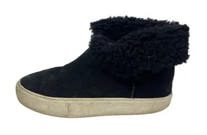 UGG Lynus Women's Black Suede Sheepskin Cuff Round Toe Sneakers Ankle Boots 7.5 thumbnail 1