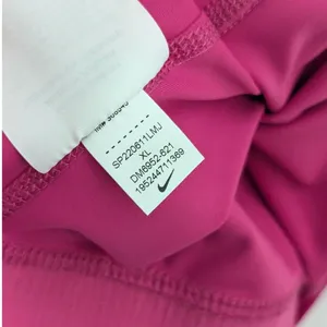 Nike Pro Dri FIT Cropped Tank Top Hot Pink Womens X-Large High Neck Sports Bra thumbnail 5