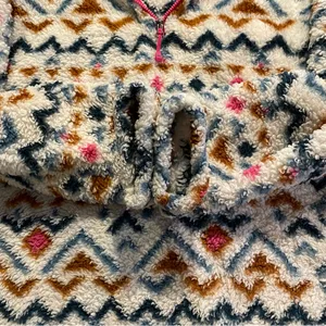Eddie Bauer 1/4 Zip Up Collared Fleece Pull Over Size Large Aztec Southwest thumbnail 6