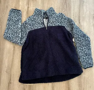 NWT two Toned Fleece Pullover Jacket XL thumbnail 2