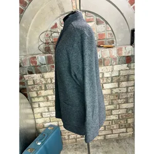 Norm Thompson coat wool patch pockets gray Size L thumbnail 5