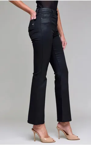 HIDDEN JEANS Coated High Waist Flare Jeans size 30 black thumbnail 1