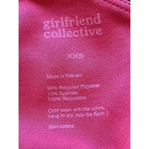 Girlfriend Collective‎ Red Juliet Strappy Criss Cross Back Sports Bra XXS thumbnail 6