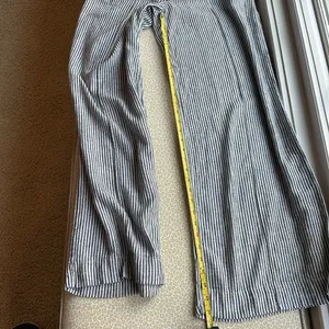 A New Day- Navy & White Striped Linen Wide Leg Pants with pockets size S thumbnail 10