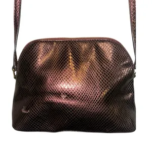 Michael‎ Kors Adele Dome Embossed Leather Crossbody Bag in Merlot Color thumbnail 6
