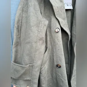 ZARA Wool Blend Coat Double Breasted Coat Size XSMALL thumbnail 4