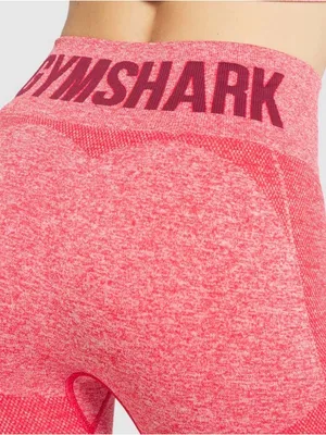 Gymshark Flex Cycling Shorts in Red Marl/Claret thumbnail 8