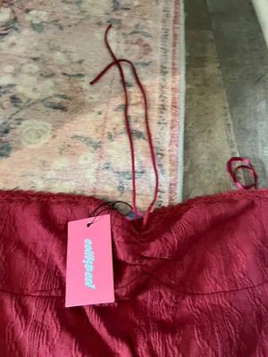 NWT Edikted burgundy‎ halter top size M thumbnail 6