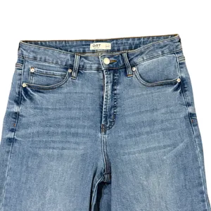 OAT New York‎ High Rise Wide Leg Cropped Jeans Frayed Hem thumbnail 2