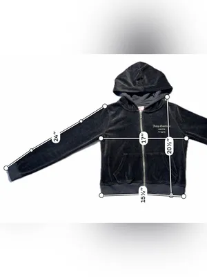 Juicy Couture x Forever 21 Women’s Small Black Velour Rhinestone Zip Glam Hoodie thumbnail 5