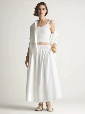 GAP White Maxi Skirt with pockets thumbnail 2